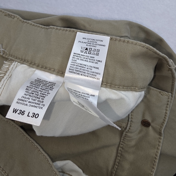 Lucky Brand Men's 410 Athletic Sateen Stretch Jeans Tan Size 36x30 T-3310 - Picture 8 of 10